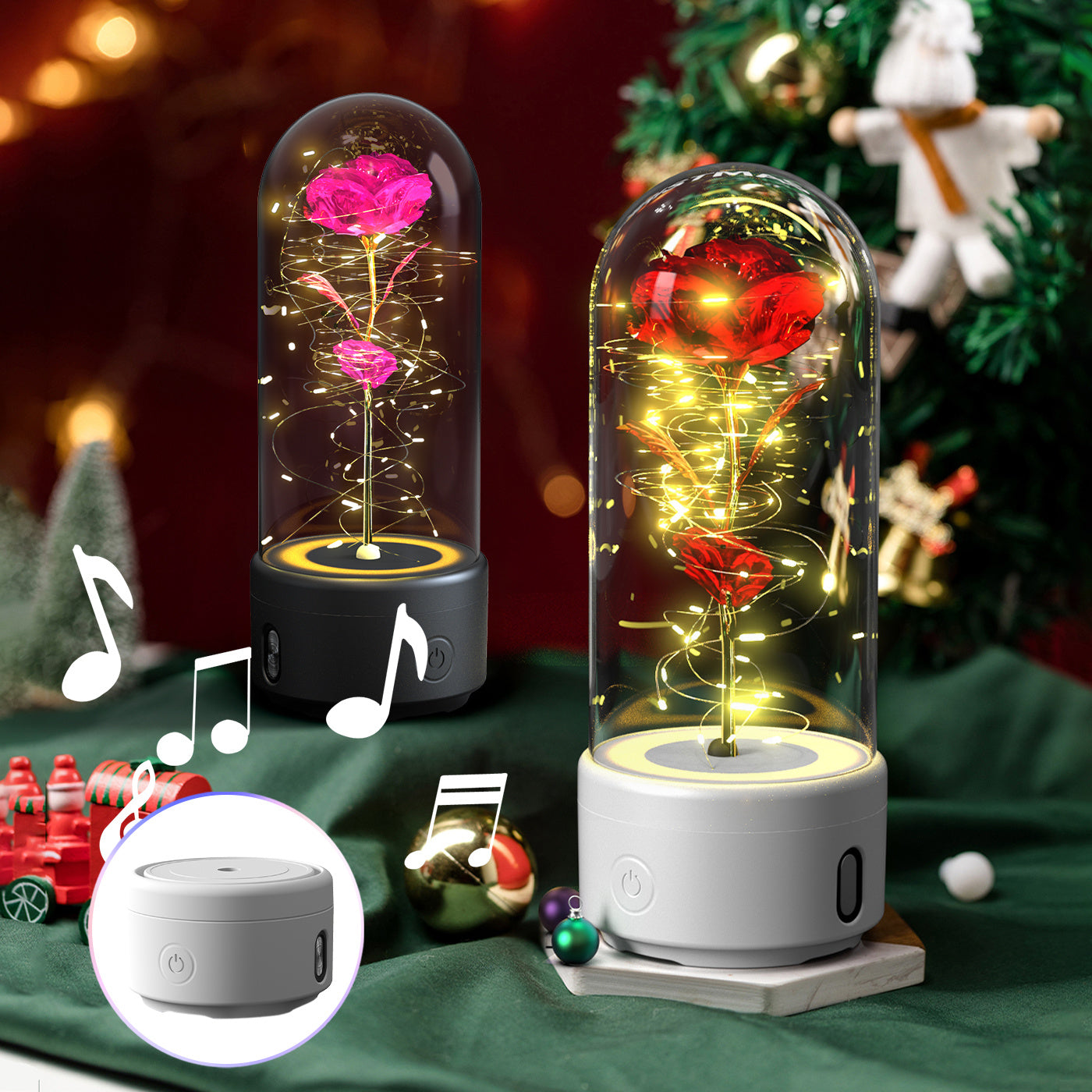 2 In 1 Rose Light And Bluetooth Speaker