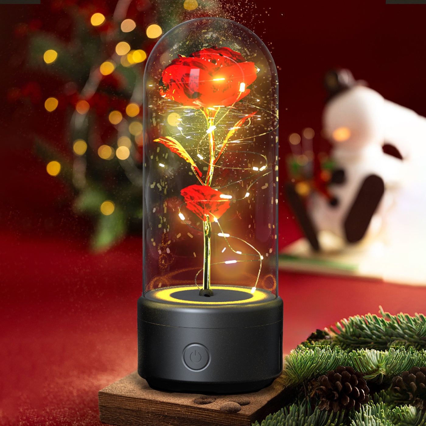 2 In 1 Rose Light And Bluetooth Speaker
