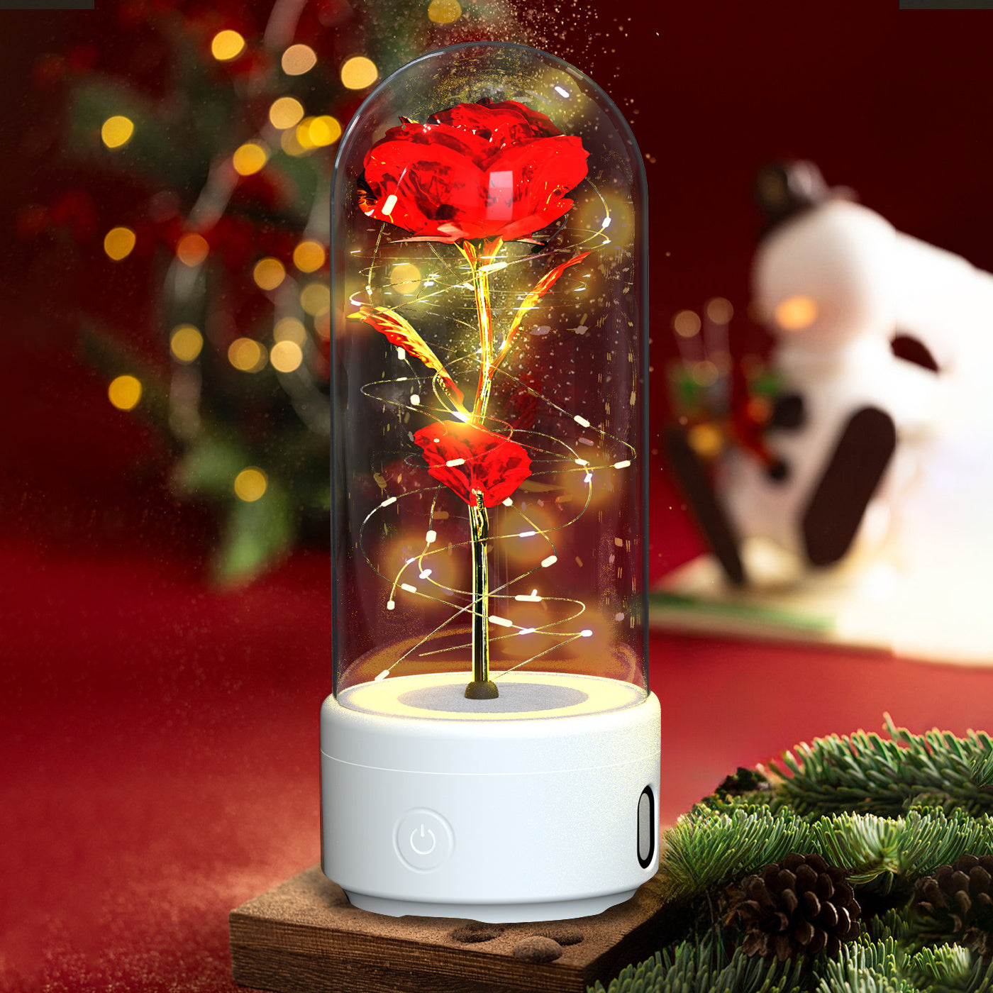 2 In 1 Rose Light And Bluetooth Speaker