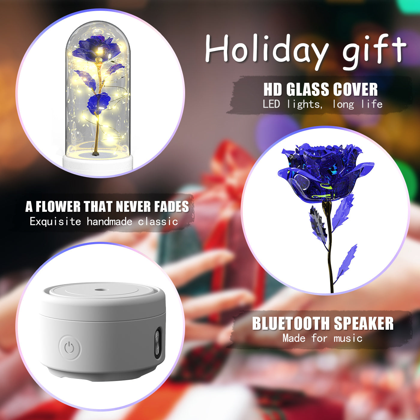 2 In 1 Rose Light And Bluetooth Speaker