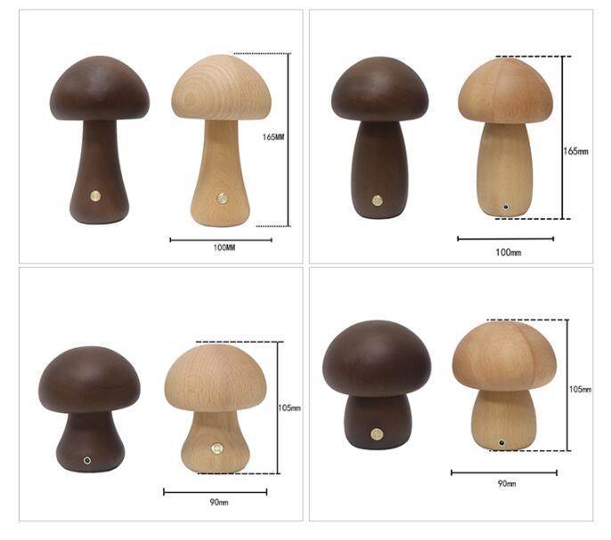 Wooden Mushroom Light